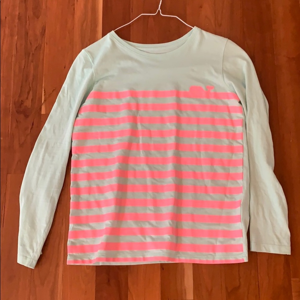 Mint Green and Pink Vineyard Vines Tee